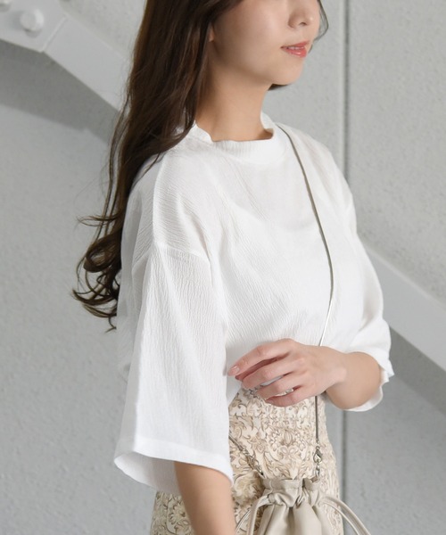 sango(sango)の「カット楊柳ハーフスリーブレイヤードトップス(Tシャツ/カットソー・レディース・ブラック/グリーン/ホワイト・FREE)」の8枚目の写真