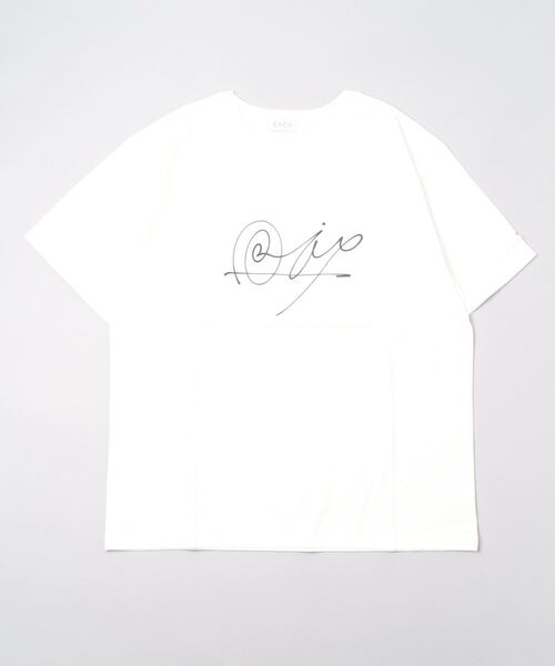 EACH.（イーチ）の「EACH（イーチ）OVERSIZED PRINT TEE（Tシャツ/カットソー・レディース・ホワイト/ブラック・F）」の2枚目の写真