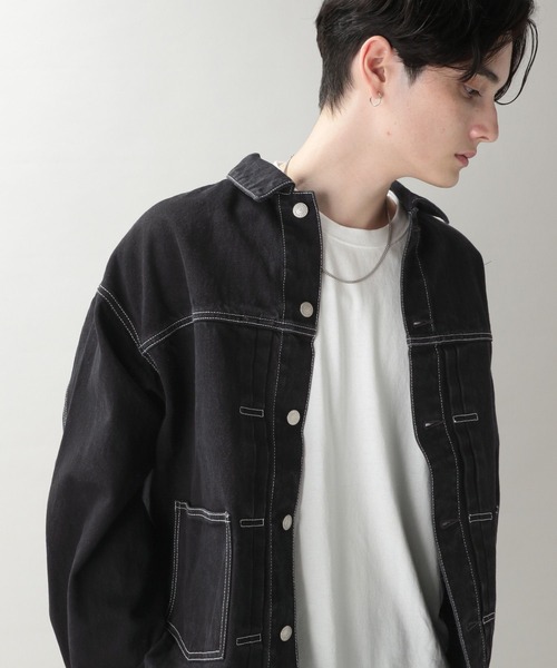 RAGEBLUE（レイジブルー）の「【WEB限定】SET-UP/セットアップデニムジャケット&イージーパンツ（セットアップ・メンズ・ブラック/ネイビー・MEDIUM/LARGE）」の5枚目の写真