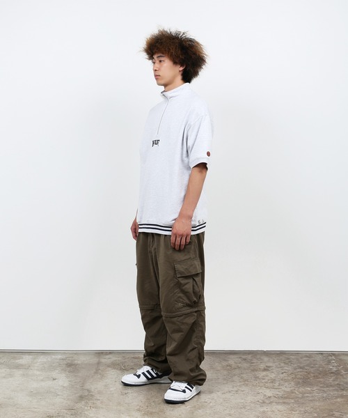 HUF（ハフ）の「DRAFT PICK ZIP FLEECE / HUF ジップフリース（ポロシャツ・メンズ・アッシュグレー/ネイビー・SMALL/MEDIUM/LARGE/X-LARGE/XX-LARGE）」の6枚目の写真