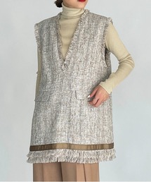 DIARIUM | ツイードフリンジベスト(ベスト)