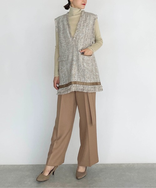 DIARIUM（ディアリウム）の「ツイードフリンジベスト（ベスト・レディース・ベージュ/グレー・M）」の22枚目の写真