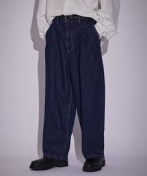 JUNRED | ヴィンテージデニムワイドタックパンツ(デニムパンツ)