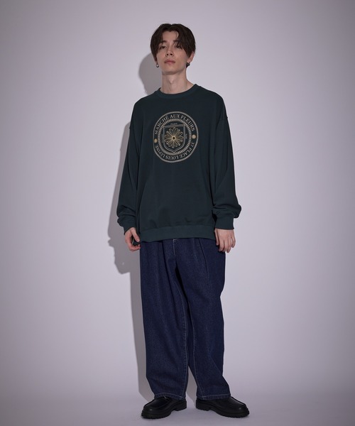 JUNRED(ジュンレッド)の「ヴィンテージデニムワイドタックパンツ(デニムパンツ・メンズ・ブラック/サックスブルー・L/S/M)」の11枚目の写真