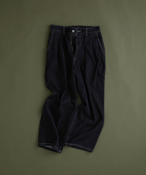 JUNRED(ジュンレッド)の「ヴィンテージデニムワイドタックパンツ(デニムパンツ・メンズ・ブラック/サックスブルー・L/S/M)」の18枚目の写真
