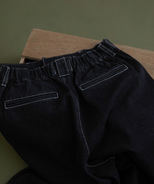 JUNRED(ジュンレッド)の「ヴィンテージデニムワイドタックパンツ(デニムパンツ・メンズ・ブラック/サックスブルー・L/S/M)」の21枚目の写真