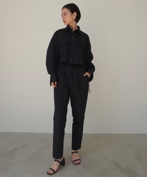 CEL ANSWER（シーイーエルアンサー）の「ハイウエストデザインコットンパンツ（その他パンツ・レディース・ネイビー/ベージュ・FREE）」の2枚目の写真