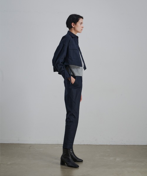 CEL ANSWER（シーイーエルアンサー）の「ハイウエストデザインコットンパンツ（その他パンツ・レディース・ネイビー/ベージュ・FREE）」の3枚目の写真