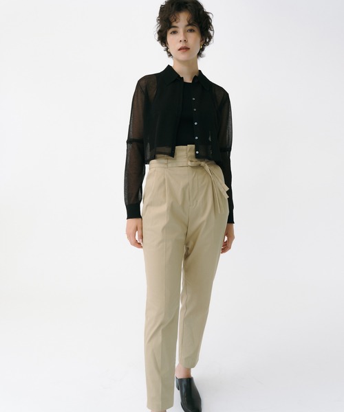 CEL ANSWER（シーイーエルアンサー）の「ハイウエストデザインコットンパンツ（その他パンツ・レディース・ネイビー/ベージュ・FREE）」の21枚目の写真