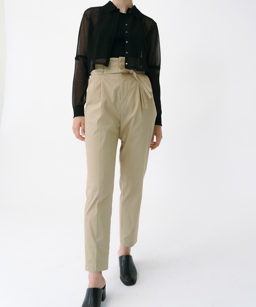 CEL ANSWER（シーイーエルアンサー）の「ハイウエストデザインコットンパンツ（その他パンツ・レディース・ネイビー/ベージュ・FREE）」の22枚目の写真