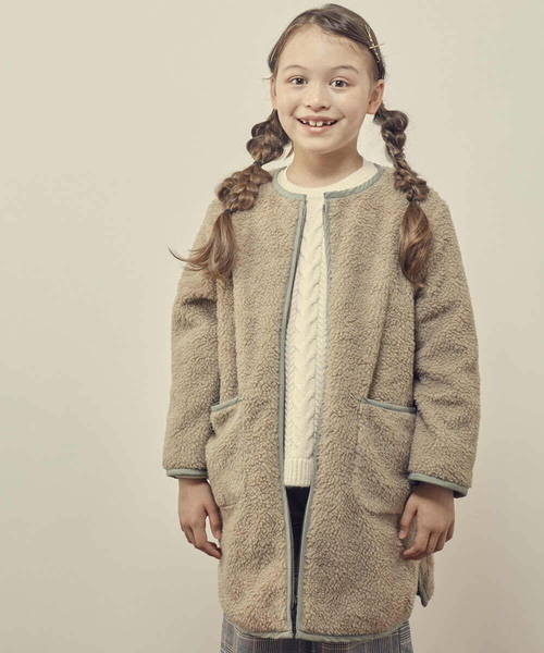 【セール】[140-150]【2way】タフタ＆ボアリバーシブルバイカラーコート（その他アウター）｜a.v.v（アーヴェヴェ）