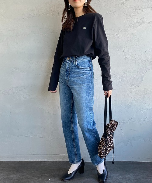 LACOSTE（ラコステ）の「【WEB限定】[LACOSTE/ラコステ] ワンポイントロゴ クルーネックロンT（Tシャツ/カットソー・レディース・ホワイト/ブラック・4/3/5）」の19枚目の写真