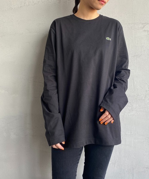 tシャツ 「LACOSTE/ラコステ」 ワンポイントロゴ クルーネックロンT レディース メンズ LACOSTE（ラコステ）の「【WEB限定】[LACOSTE/ラコステ] ワン
