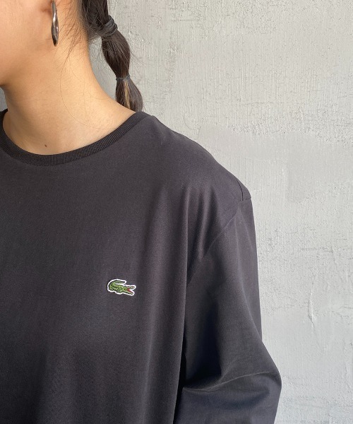 LACOSTE（ラコステ）の「【WEB限定】[LACOSTE/ラコステ] ワンポイントロゴ クルーネックロンT（Tシャツ/カットソー・レディース・ホワイト/ブラック・4/3/5）」の11枚目の写真