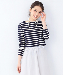 Demi-Luxe BEAMS | Demi-Luxe BEAMS / ボートネック ボーダープルオーバー(Tシャツ/カットソー)