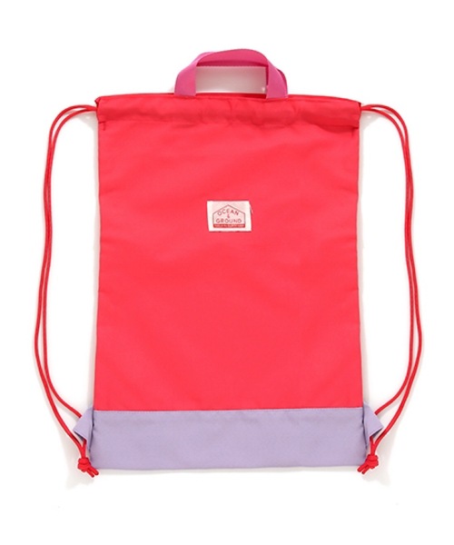 Ocean&Ground（オーシャン&グラウンド）の「ナップサック CAMP DAY（バックパック/リュック・キッズ・ピンク/グリーン/ブルー/ブラック・FREE）」の4枚目の写真