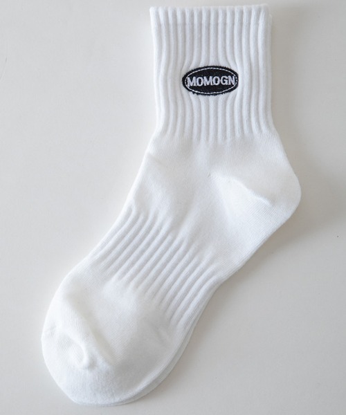 EPICKS（エピックス）の「ワッペン刺繍ロゴ　ミドルソックス　スクール靴下（ソックス/靴下・レディース・ホワイト/ブラック/ホワイト系その他/ホワイト系その他2・F）」の9枚目の写真