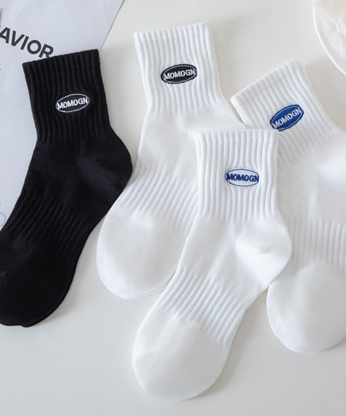 EPICKS（エピックス）の「ワッペン刺繍ロゴ　ミドルソックス　スクール靴下（ソックス/靴下・レディース・ホワイト/ブラック/ホワイト系その他/ホワイト系その他2・F）」の10枚目の写真