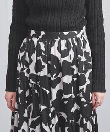 【最終価格】極美品✨ユナイテッドアローズ サテンプリント ティアードスカート 花 UNITED ARROWS（ユナイテッドアローズ）の「＜UNITED ARROWS