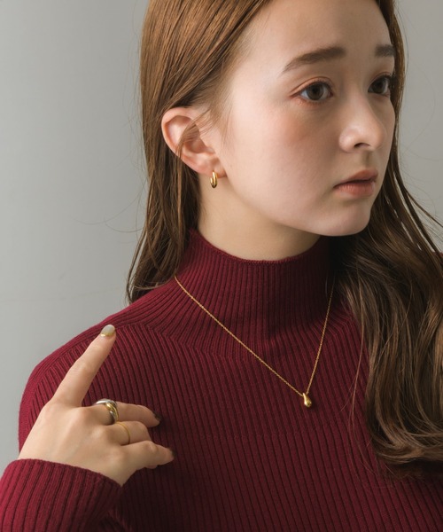 muku(ムク)の「金属アレルギー対応 ニュアンスドロップネックレス/サージカルステンレス/316L(ネックレス・レディース・シルバー/ゴールド・45cm/52cm)」の7枚目の写真