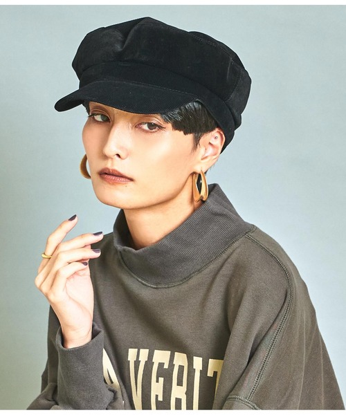 Settimissimo（セッティミッシモ）の「コーデュロイキャスケット（キャスケット・レディース・ブラック/オリーブ・FREE）」の8枚目の写真