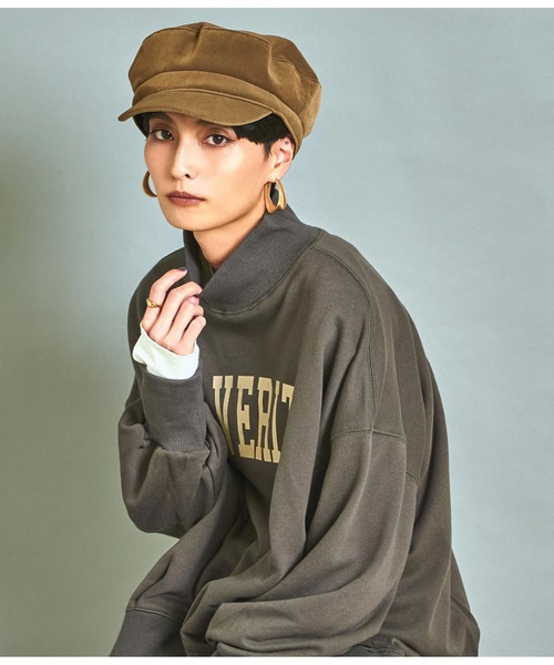 Settimissimo（セッティミッシモ）の「コーデュロイキャスケット（キャスケット・レディース・ブラック/オリーブ・FREE）」の7枚目の写真