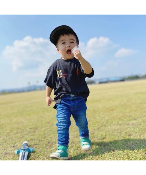 BREEZE（ブリーズ）の「らくらくスキニーパンツ（その他パンツ・キッズ・カモフラージュ/ブルー/キナリ/エメラルド/オレンジ/ブラウン/マスタード/ブラック/ピンク/パープル/ネイビー/インディゴブルー/ベージュ/カーキ・110/130/150/100/140/120/90）」の15枚目の写真