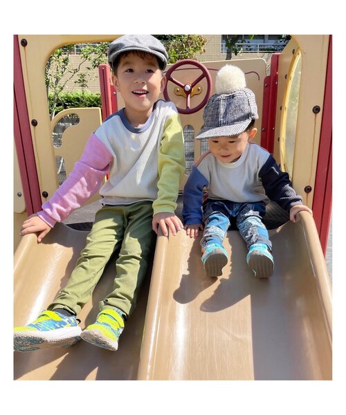 BREEZE（ブリーズ）の「らくらくスキニーパンツ（その他パンツ・キッズ・カモフラージュ/ブルー/キナリ/エメラルド/オレンジ/ブラウン/マスタード/ブラック/ピンク/パープル/ネイビー/インディゴブルー/ベージュ/カーキ・110/130/150/100/140/120/90）」の18枚目の写真