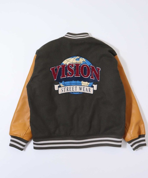 VISION STREET WEAR（ヴィジョンストリートウェア）の「【VISION STREET】サガラメルトンフェイクレザースタジャン（スタジャン・メンズ・グリーン/ブラック/ネイビー・M/L/XL）」の19枚目の写真