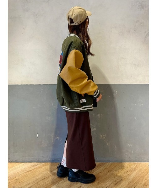 VISION STREET WEAR（ヴィジョンストリートウェア）の「【VISION STREET】サガラメルトンフェイクレザースタジャン（スタジャン・メンズ・グリーン/ブラック/ネイビー・M/L/XL）」の11枚目の写真