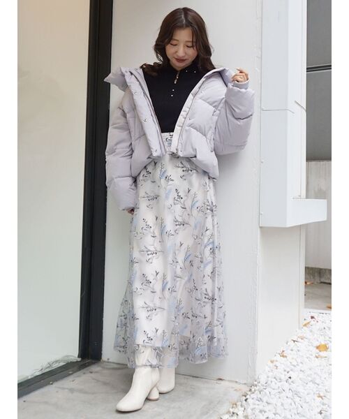 MERCURYDUO(マーキュリーデュオ)の「チュール刺繍フレアスカート(スカート・レディース・ライトブルー/アイボリー/ベビーピンク・SMALL/MEDIUM)」の19枚目の写真