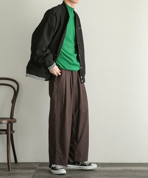 SENSE OF PLACE by URBAN RESEARCH（センスオブプレイスバイアーバンリサーチ）の「カルゼシシュウスタジャン（スタジャン・メンズ・ブラック/ベージュ/レッド・MEDIUM/LARGE）」の13枚目の写真