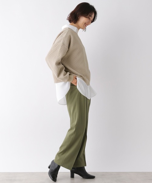 LEPSIM（レプシィム）の「カットキルティングプルオーバー　170824（Tシャツ/カットソー・レディース・オフホワイト/ベージュ/ピンク・FREE）」の4枚目の写真