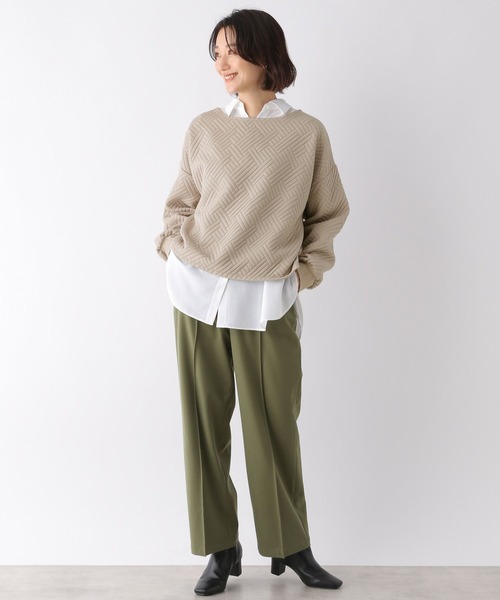 LEPSIM（レプシィム）の「カットキルティングプルオーバー　170824（Tシャツ/カットソー・レディース・オフホワイト/ベージュ/ピンク・FREE）」の6枚目の写真