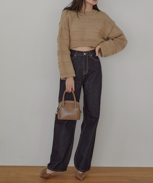 ACYM（アシーム）の「Indigo color wide デニム（デニムパンツ・レディース・インディゴブルー・SMALL/MEDIUM）」の7枚目の写真