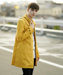 ブランド古着 メンズのステンカラーコート イエロー 黄色系 コットン 古着通販 Zozoused