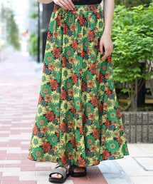 ファブリックプリントジャージースカート