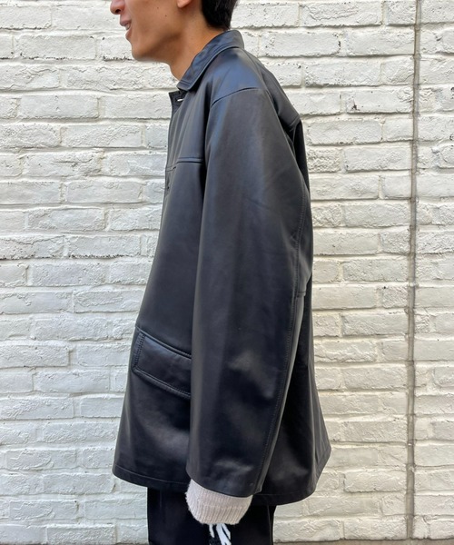 TOWNCRAFT（タウンクラフト）の「【TOWNCRAFT/タウンクラフト】 leather BPP jacket（テーラードジャケット・メンズ・ブラック・MEDIUM/LARGE）」の7枚目の写真