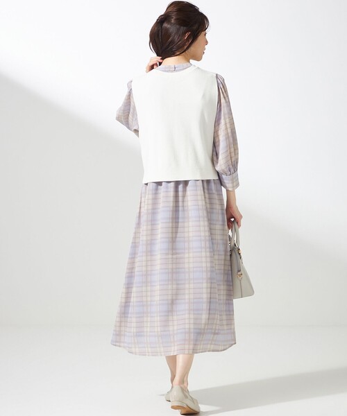 ANY SIS(エニィスィス)の「【2SET】ニットジレワンピース セット(セットアップ・レディース・ベージュ系5/スカイブルー系5・2/3/1)」の13枚目の写真