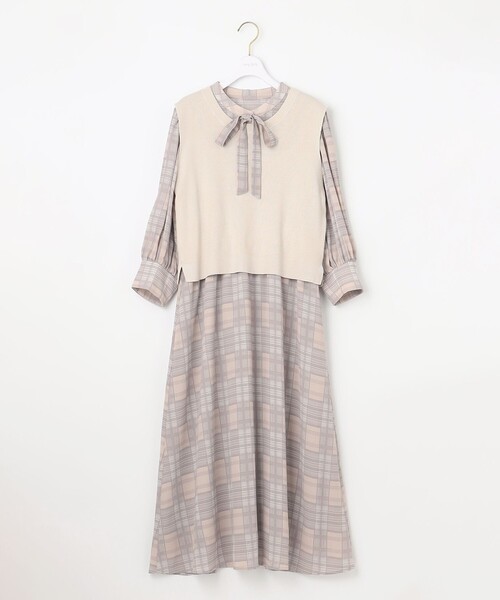 ANY SIS(エニィスィス)の「【2SET】ニットジレワンピース セット(セットアップ・レディース・ベージュ系5/スカイブルー系5・2/3/1)」の17枚目の写真