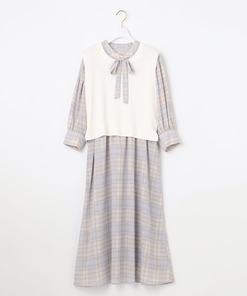 ANY SIS(エニィスィス)の「【2SET】ニットジレワンピース セット(セットアップ・レディース・ベージュ系5/スカイブルー系5・2/3/1)」の18枚目の写真