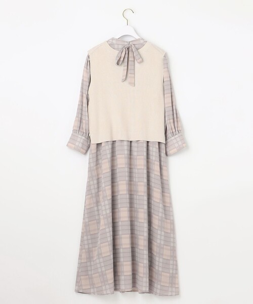 ANY SIS(エニィスィス)の「【2SET】ニットジレワンピース セット(セットアップ・レディース・ベージュ系5/スカイブルー系5・2/3/1)」の19枚目の写真