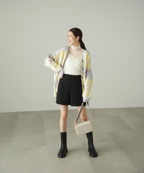 FREE'S MART（フリーズマート）の「グラデーションボーダールーズニットカーディガン（カーディガン/ボレロ・レディース・イエロー/ライトグリーン・FREE）」の9枚目の写真