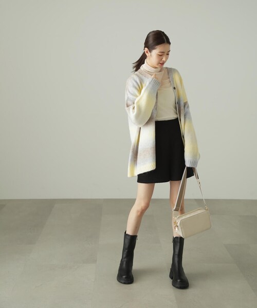 FREE'S MART（フリーズマート）の「グラデーションボーダールーズニットカーディガン（カーディガン/ボレロ・レディース・イエロー/ライトグリーン・FREE）」の18枚目の写真