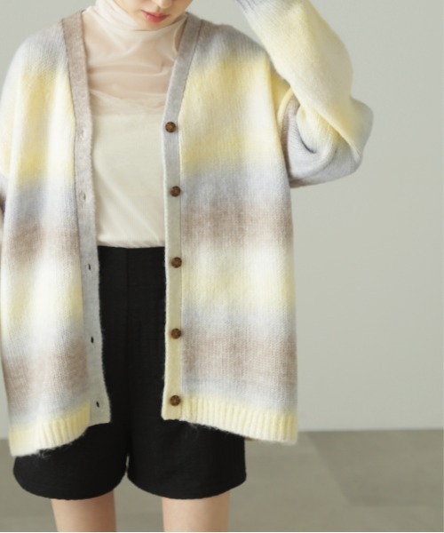 FREE'S MART（フリーズマート）の「グラデーションボーダールーズニットカーディガン（カーディガン/ボレロ・レディース・イエロー/ライトグリーン・FREE）」の19枚目の写真