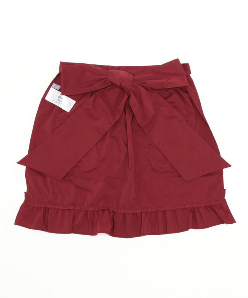 axes femme（アクシーズファム）の「苺刺繍ハーフエプロン（エプロン・レディース・キナリ/ワイン/ホワイト・MEDIUM）」の4枚目の写真