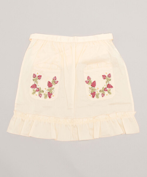 axes femme（アクシーズファム）の「苺刺繍ハーフエプロン（エプロン・レディース・キナリ/ワイン/ホワイト・MEDIUM）」の5枚目の写真