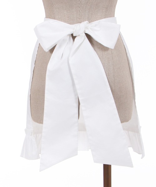 axes femme（アクシーズファム）の「苺刺繍ハーフエプロン（エプロン・レディース・キナリ/ワイン/ホワイト・MEDIUM）」の10枚目の写真