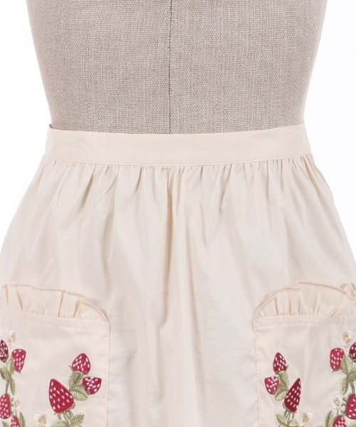 axes femme（アクシーズファム）の「苺刺繍ハーフエプロン（エプロン・レディース・キナリ/ワイン/ホワイト・MEDIUM）」の21枚目の写真