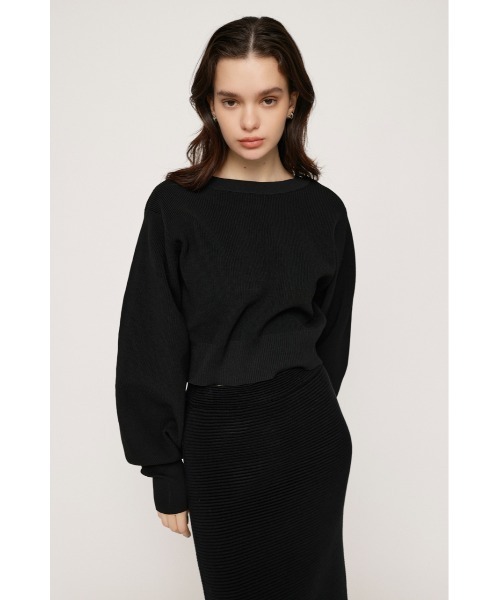 SLY(スライ)の「2WAY C/N CROPPED KNIT C/D 2ウェイ クルーネック クロップド丈 ニット カーディガン(カーディガン/ボレロ・レディース・アイボリー/ブルー/ブラック/オレンジ/グリーン・FREE)」の17枚目の写真